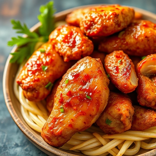 Spicy Honey Garlic Air Fryer Chicken