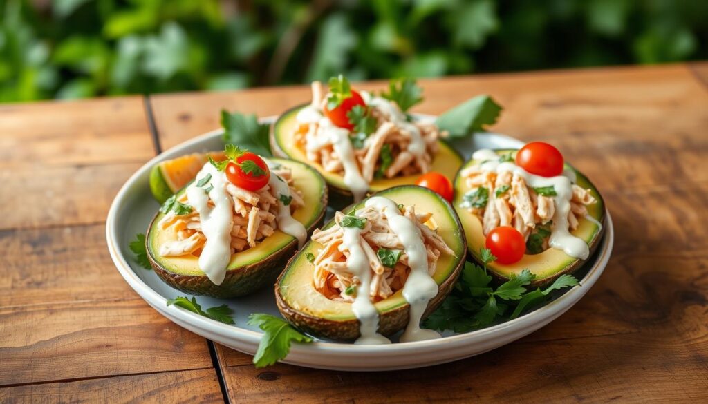 Chicken Stuffed Avocados Keto Recipe