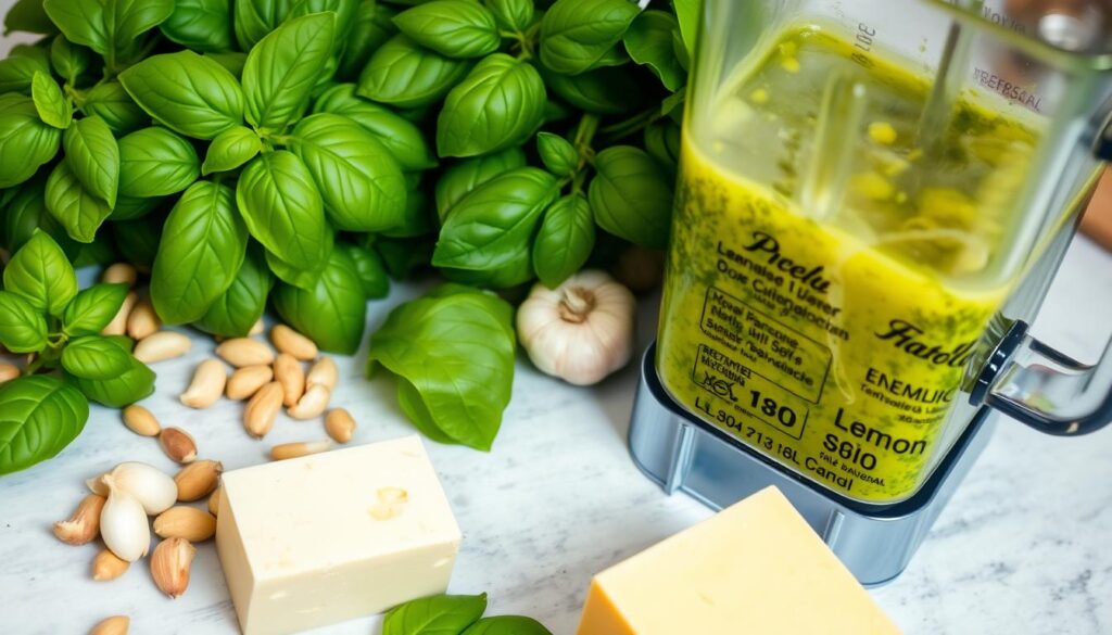 Creamy Pesto Sauce Preparation