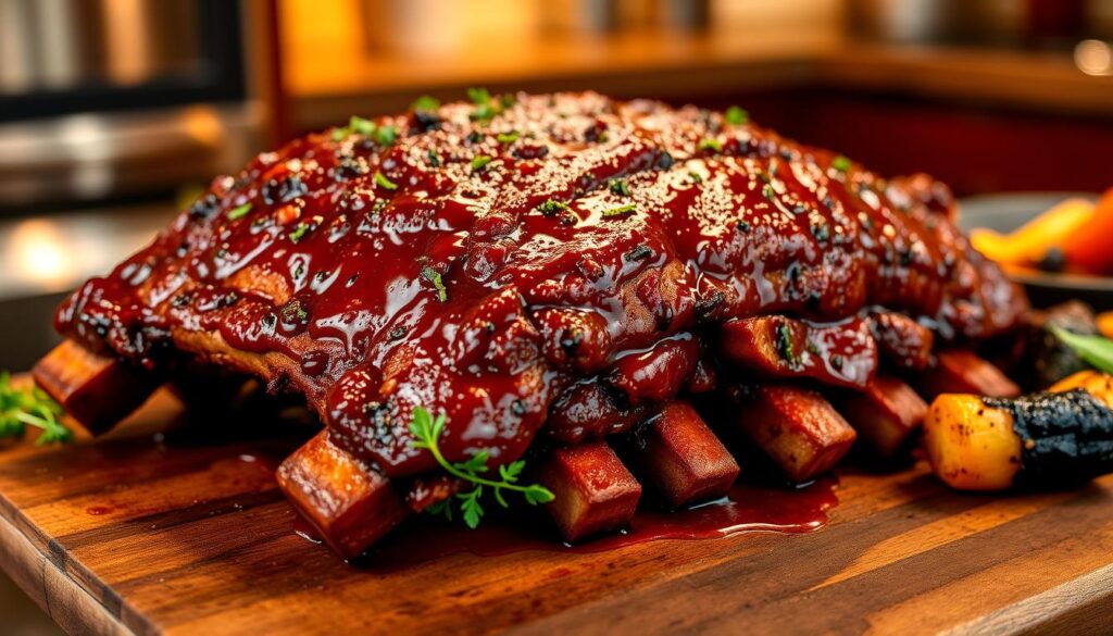 Oven-baked beef ribs