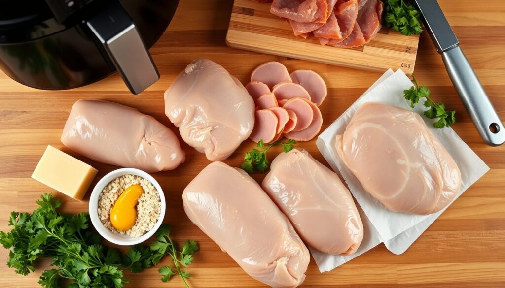 chicken cordon bleu ingredients and equipment