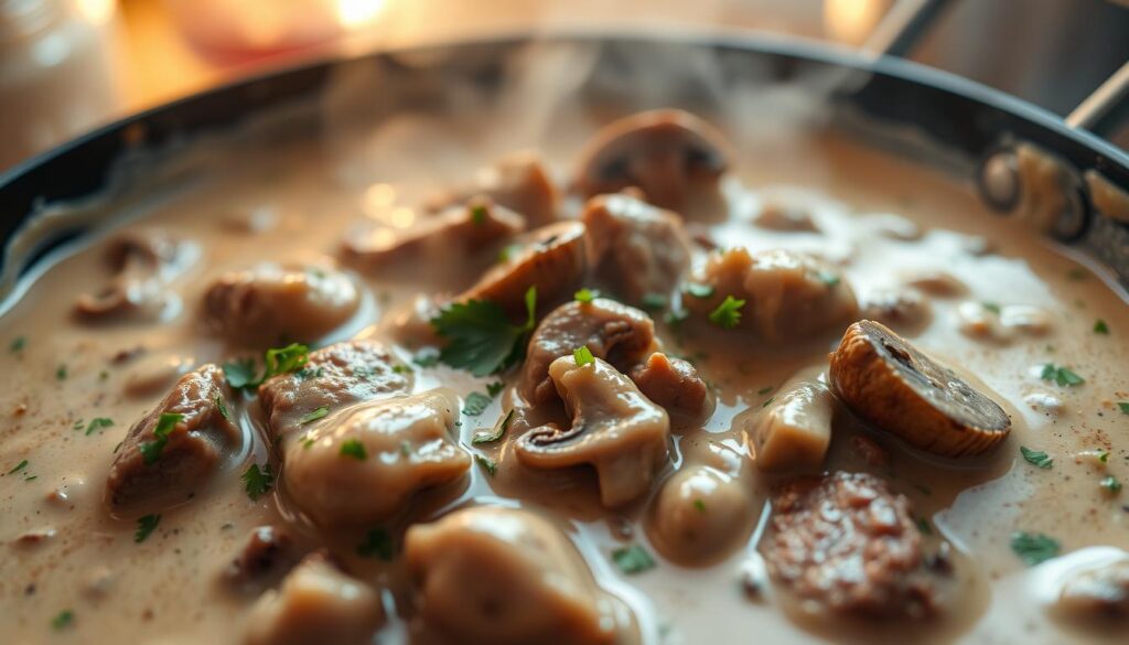 creamy beef stroganoff sauce