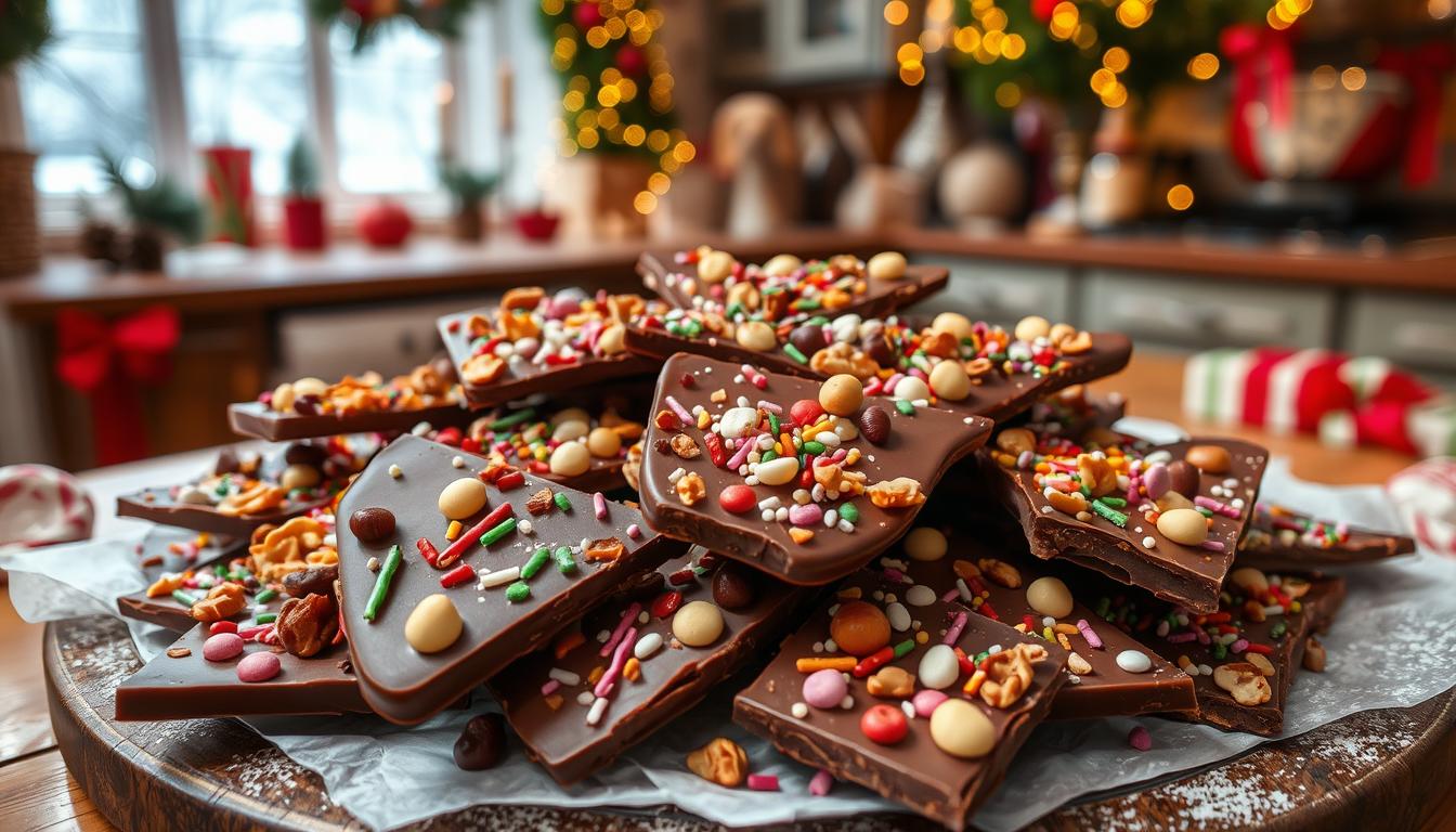 easy chocolate bark for christmas